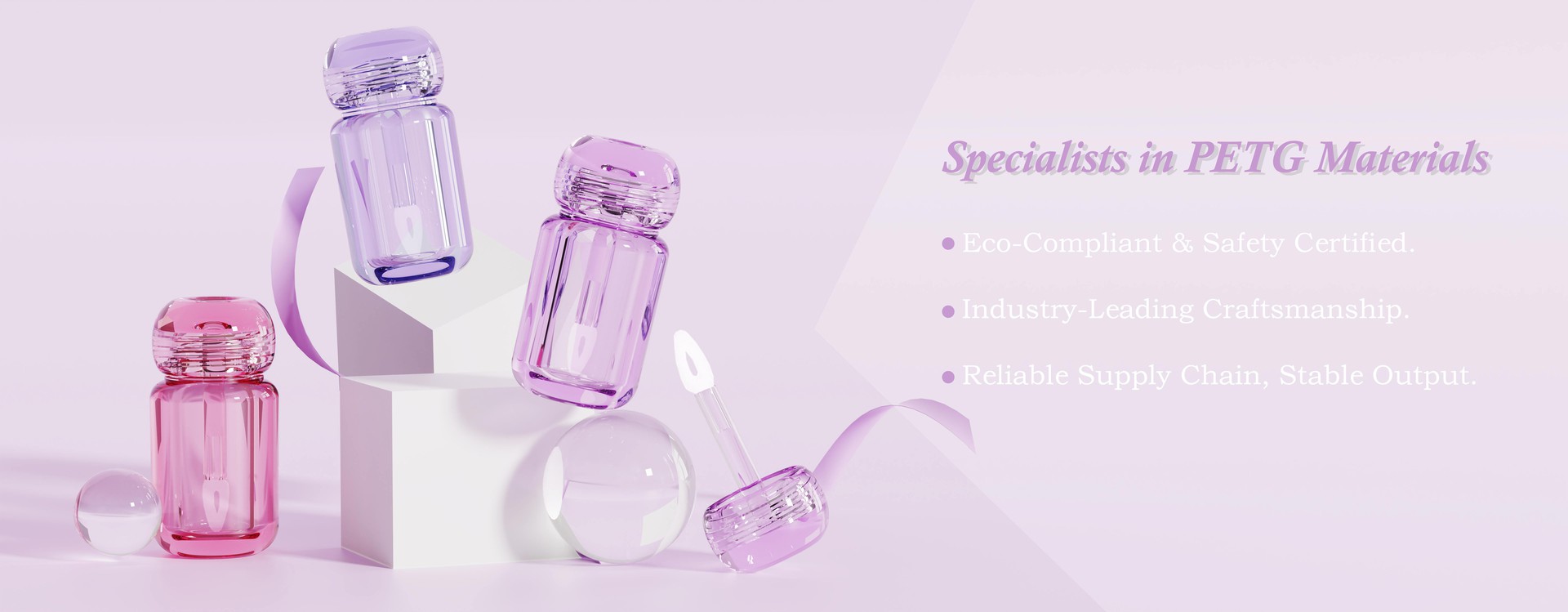 PETG lipgloss bottle with wand manufacturer